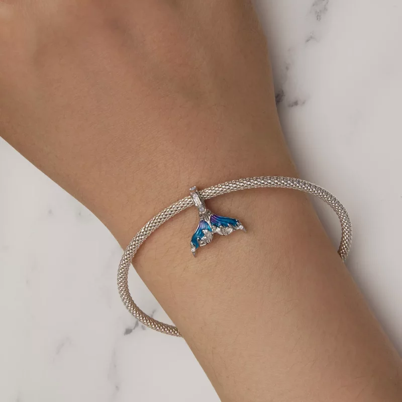 (imagen para) Charm de cola de sirena estilo Pandora - BSC876 - Ver 6