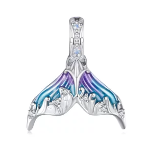 (imagen para) Charm de cola de sirena estilo Pandora - BSC876