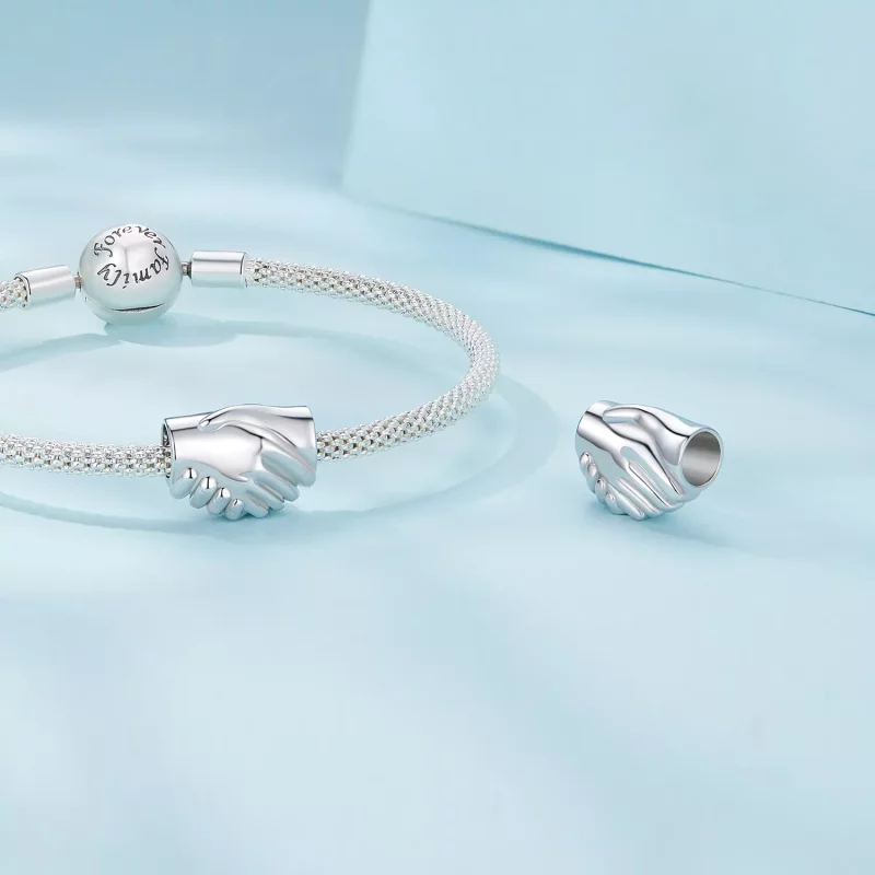 (imagen para) Charm de estilo Pandora Shake Hands - SCC2521 - Ver 4