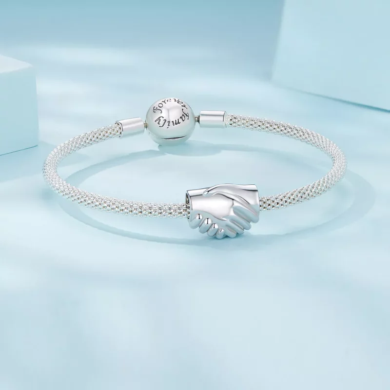 (imagen para) Charm de estilo Pandora Shake Hands - SCC2521 - Ver 5