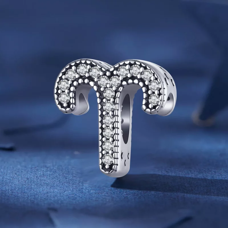 (imagen para) Charm del signo zodiacal de Aries con suerte - Estilo Pandora - SCC2516-1 - Ver 2