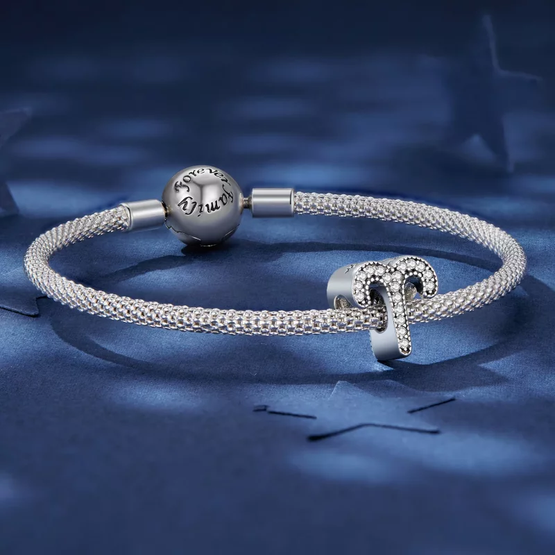 (imagen para) Charm del signo zodiacal de Aries con suerte - Estilo Pandora - SCC2516-1 - Ver 5