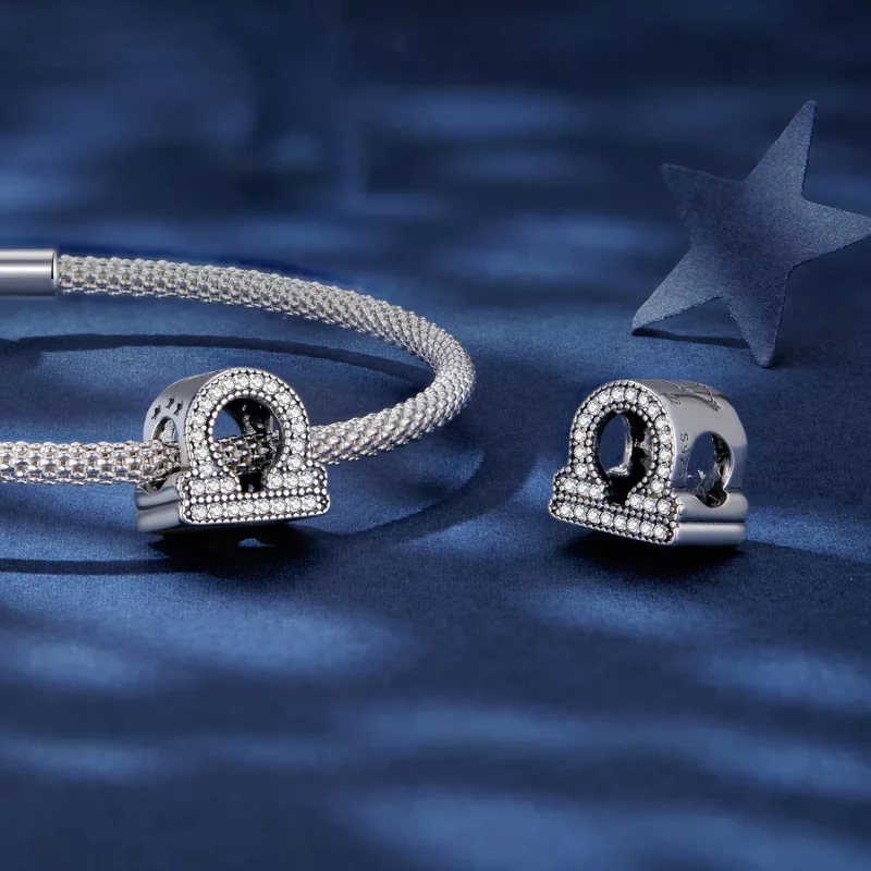 (imagen para) Charm del Zodiaco de la suerte estilo Pandora Libra - SCC2516-7 - Ver 4