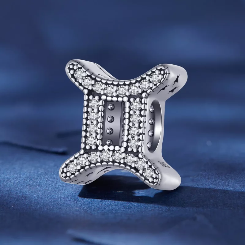 (imagen para) Charm del Zodiaco de la Suerte estilo Pandora para Géminis - SCC2516-3 - Ver 2