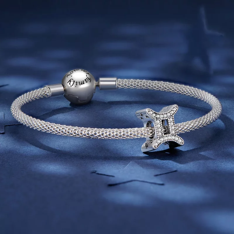 (imagen para) Charm del Zodiaco de la Suerte estilo Pandora para Géminis - SCC2516-3 - Ver 5