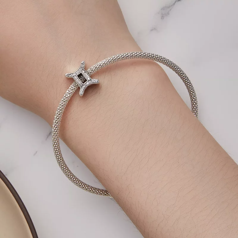 (imagen para) Charm del Zodiaco de la Suerte estilo Pandora para Géminis - SCC2516-3 - Ver 6