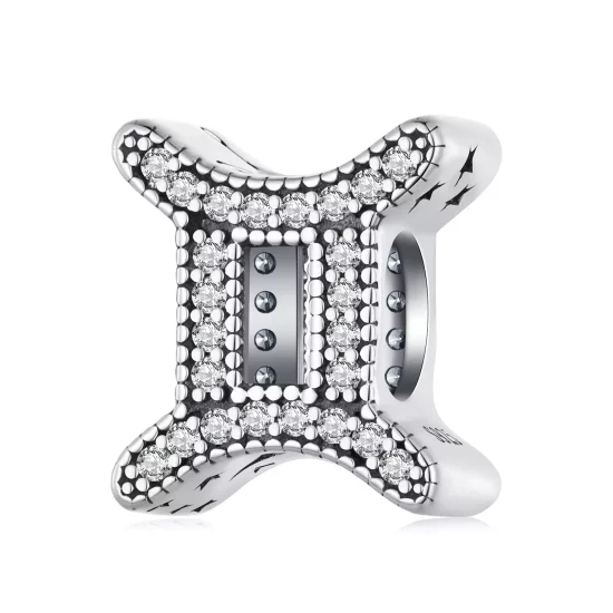 (imagen para) Charm del Zodiaco de la Suerte estilo Pandora para Géminis - SCC2516-3
