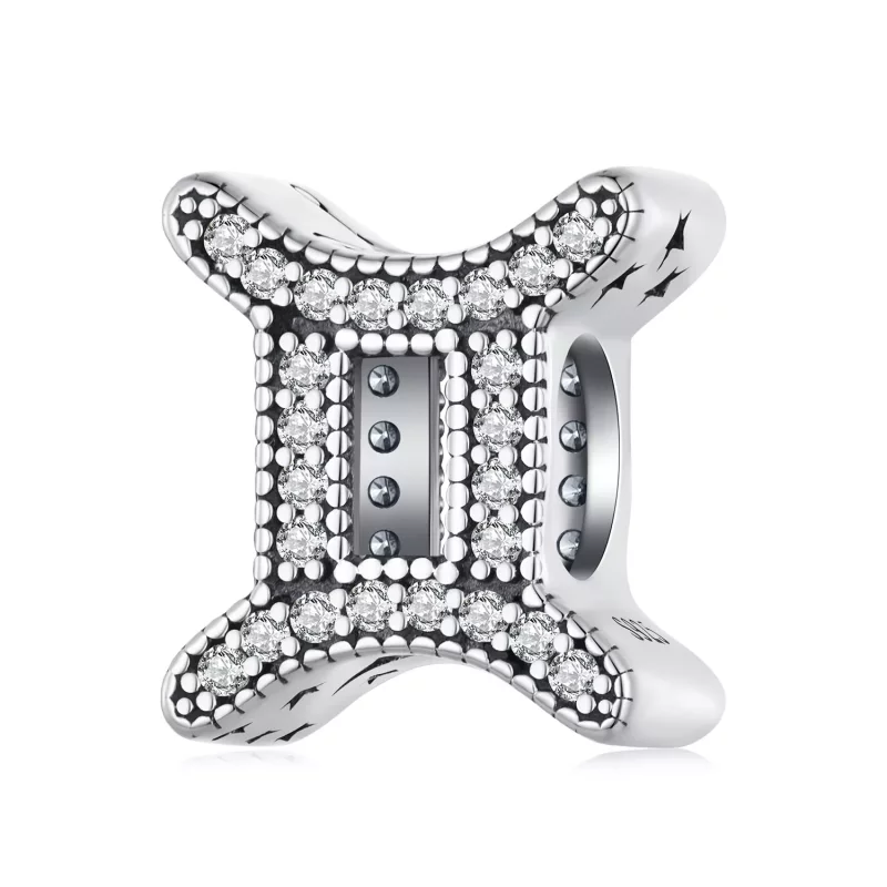 (imagen para) Charm del Zodiaco de la Suerte estilo Pandora para Géminis - SCC2516-3