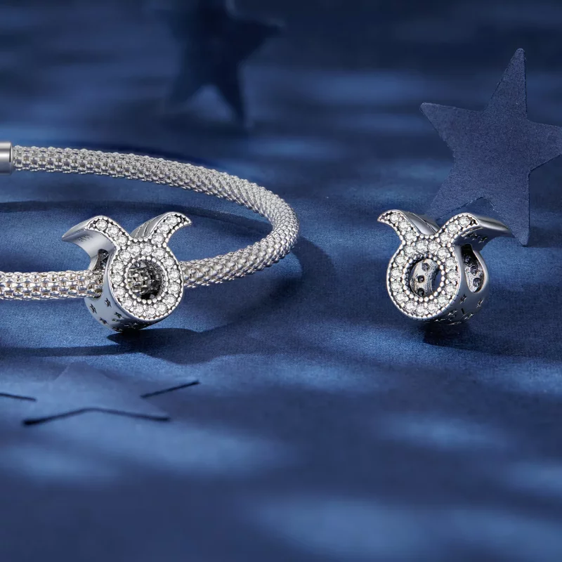 (imagen para) Charm del zodiaco de la suerte Tauro estilo Pandora - SCC2516-2 - Ver 4