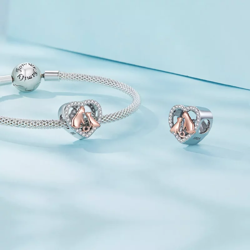 (imagen para) Charm estilo Pandora Besa al Gato - SCC2517 - Ver 4