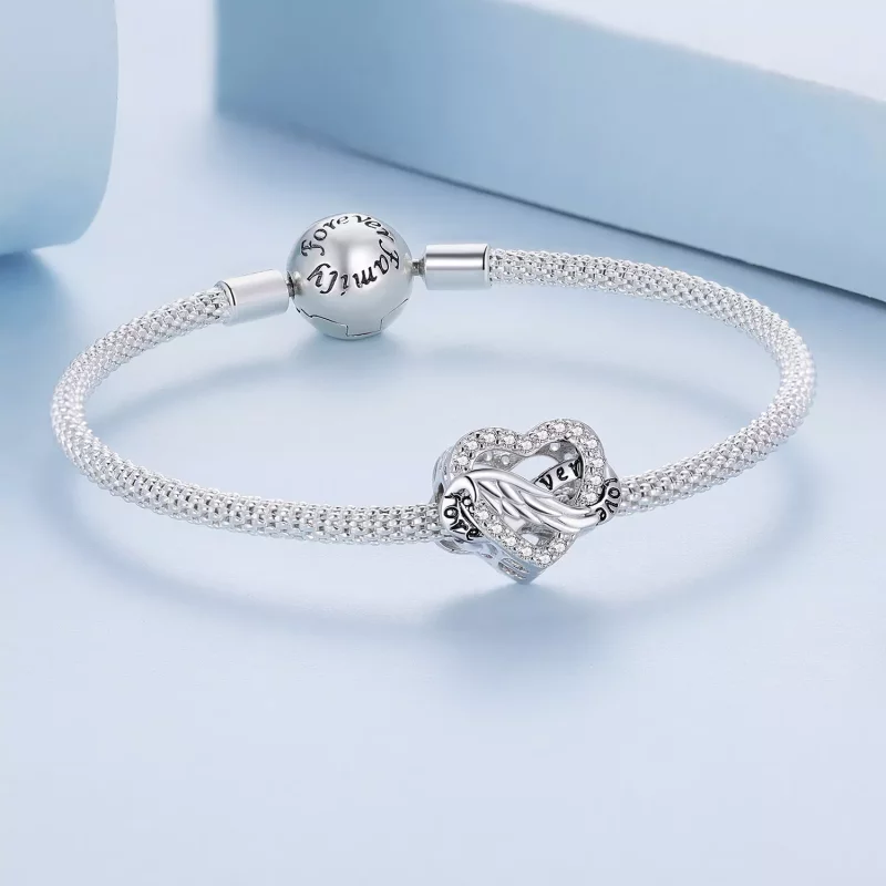 (imagen para) Charm estilo Pandora de Corazón Eterno - BSC853 - Ver 5