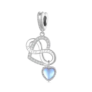 (imagen para) Colgante de corazón estilo Pandora para hermanas - BSC860