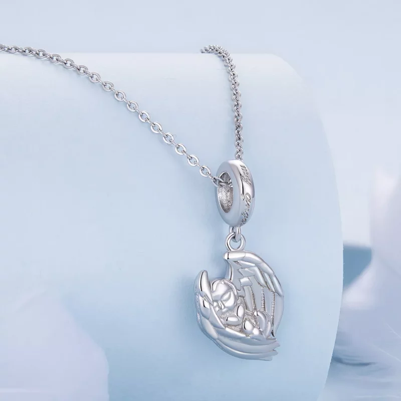 (imagen para) Colgante de dije estilo Pandora con angelito bebé - BSC851 - Ver 2