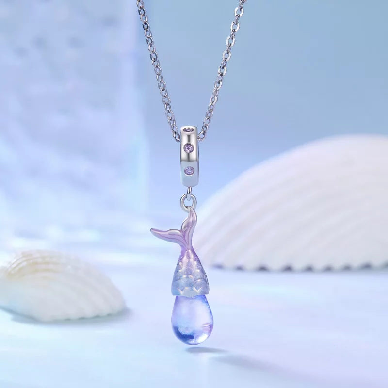 (imagen para) Colgante de encanto estilo Pandora con lágrimas de sirena - BSC874 - Ver 2