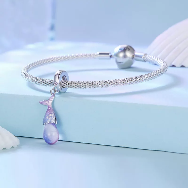 (imagen para) Colgante de encanto estilo Pandora con lágrimas de sirena - BSC874 - Ver 3