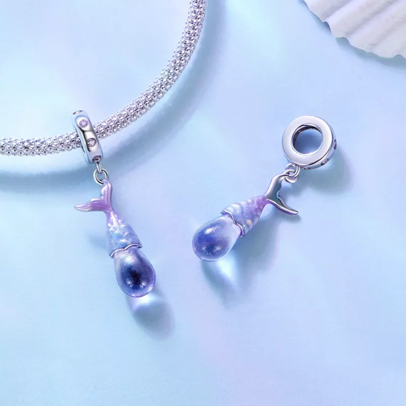 (imagen para) Colgante de encanto estilo Pandora con lágrimas de sirena - BSC874 - Ver 4