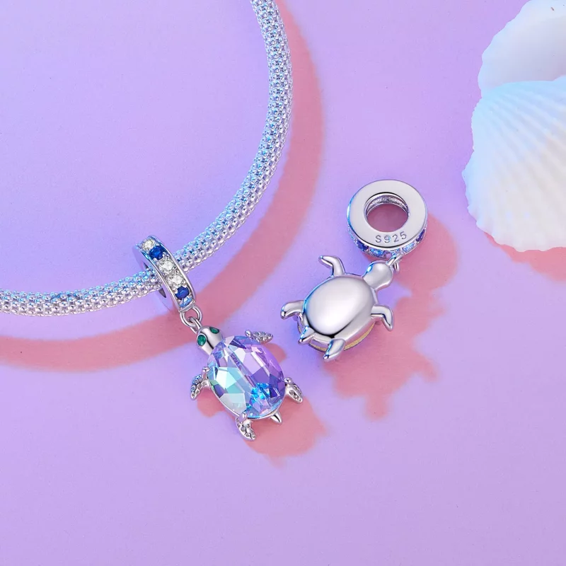 (imagen para) Colgante de tortuga delicado estilo Pandora - BSC849 - Ver 4