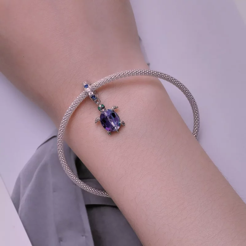 (imagen para) Colgante de tortuga delicado estilo Pandora - BSC849 - Ver 5