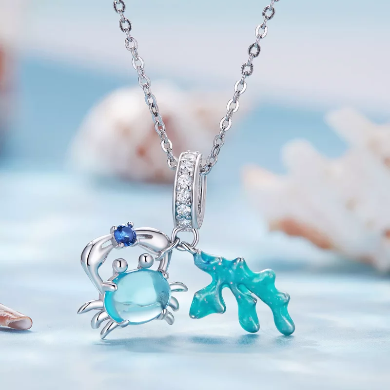 (imagen para) Colgante encanto de alga de cangrejo estilo Pandora - SCC2505 - Ver 2