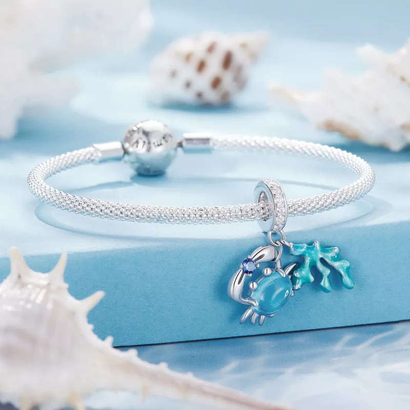 (imagen para) Colgante encanto de alga de cangrejo estilo Pandora - SCC2505 - Ver 3