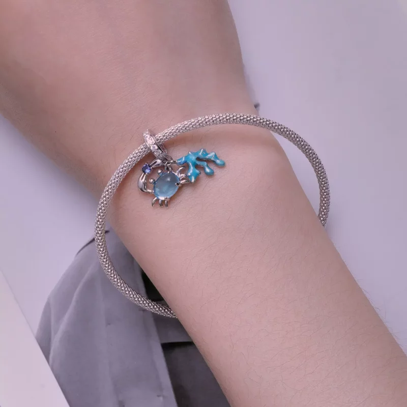 (imagen para) Colgante encanto de alga de cangrejo estilo Pandora - SCC2505 - Ver 5