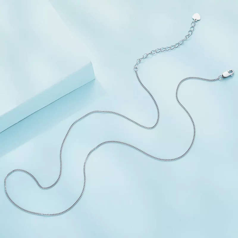 (imagen para) Collar de cadena básica estilo Pandora 0.8 Side - SCA025 - Ver 3