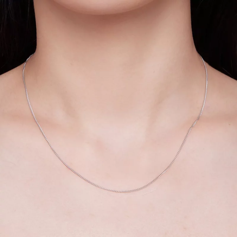 (imagen para) Collar de cadena básica estilo Pandora 0.8 Side - SCA025 - Ver 4