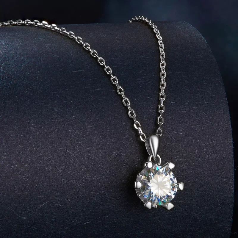 (imagen para) Collar de estilo Pandora con lujoso Moissanite - MSN006-A - Ver 2