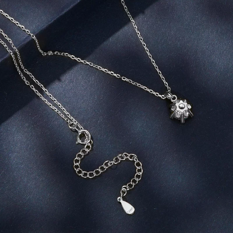 (imagen para) Collar de estilo Pandora con lujoso Moissanite - MSN006-A - Ver 4