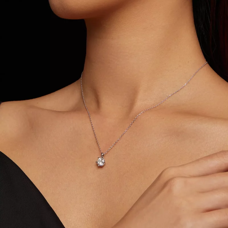 (imagen para) Collar de estilo Pandora con lujoso Moissanite - MSN006-A - Ver 7