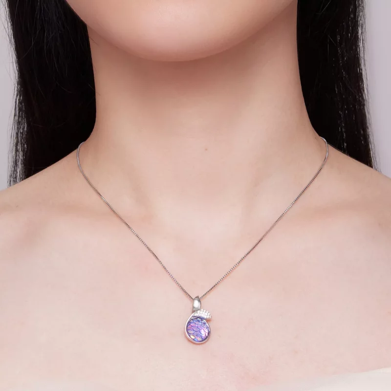 (imagen para) Collar estilo Pandora con cola de pez - BSN326 - Ver 4