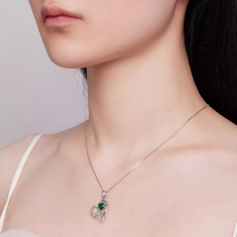 (imagen para) Collar estilo Pandora con exquisita serpiente en forma de corazón - BSN327 - Ver 5