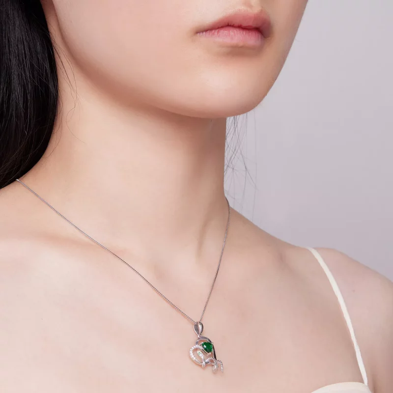 (imagen para) Collar estilo Pandora con exquisita serpiente en forma de corazón - BSN327 - Ver 6