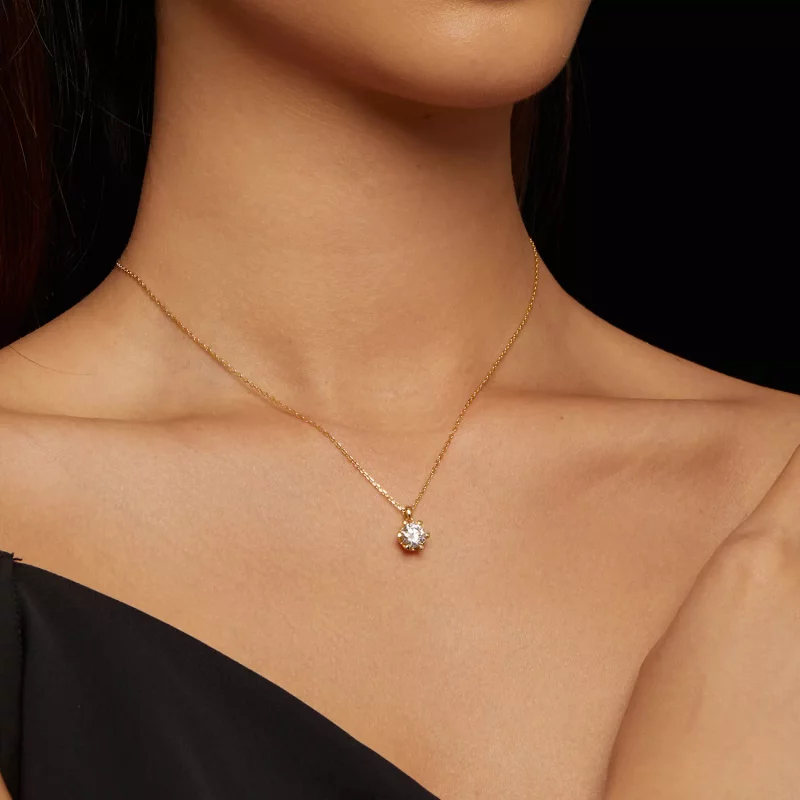 (imagen para) Collar estilo Pandora con lujoso moissanite - MSN006-B - Ver 6