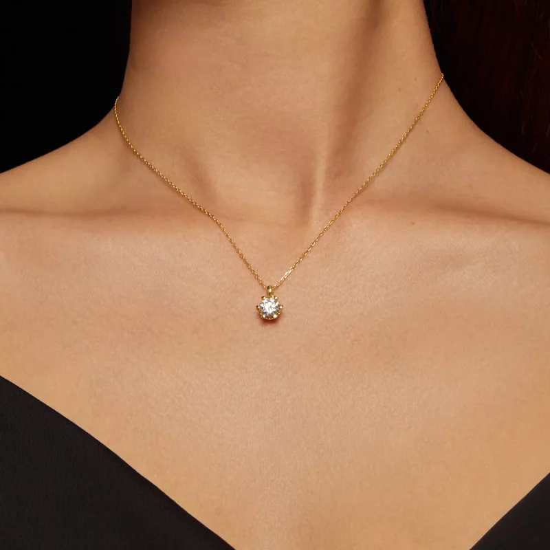 (imagen para) Collar estilo Pandora con lujoso moissanite - MSN006-B - Ver 7
