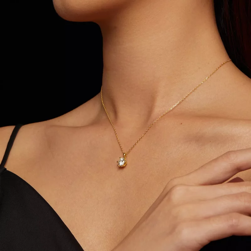 (imagen para) Collar estilo Pandora con lujoso moissanite - MSN006-B - Ver 8