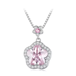 (imagen para) Collar estilo Pandora con pequeña flor - BSN329