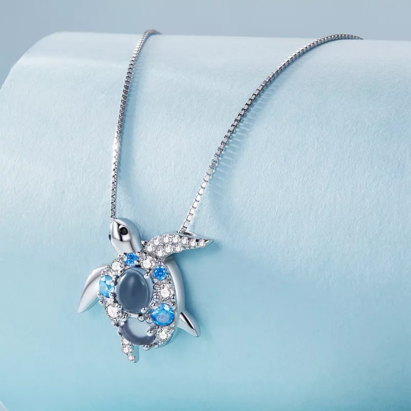 (imagen para) Collar estilo Pandora con tortuga marina - BSN331 - Ver 2