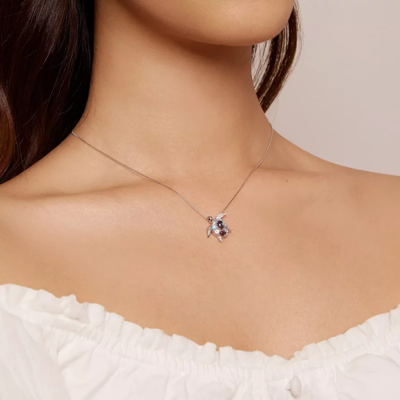 (imagen para) Collar estilo Pandora con tortuga marina - BSN331 - Ver 6