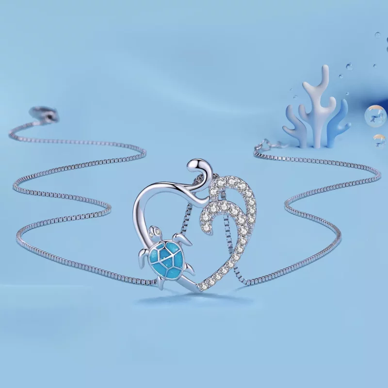 (imagen para) Collar estilo Pandora con tortuga marina - SCN499 - Ver 3