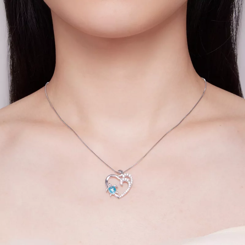 (imagen para) Collar estilo Pandora con tortuga marina - SCN499 - Ver 7