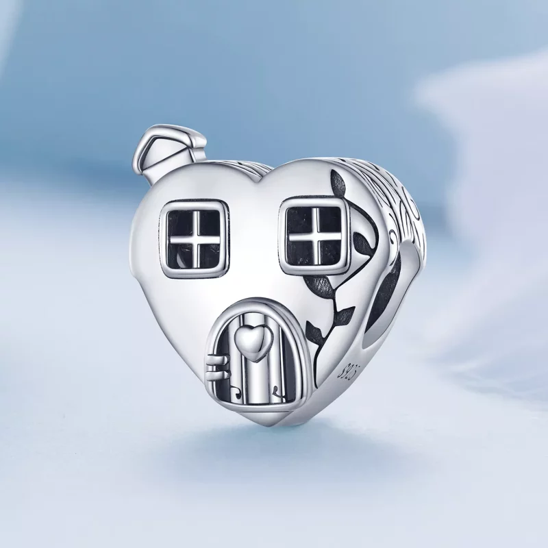 (imagen para) Encanto de casa en forma de corazón al estilo de Pandora - BSC871 - Ver 2