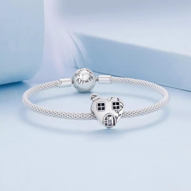 (imagen para) Encanto de casa en forma de corazón al estilo de Pandora - BSC871 - Ver 5