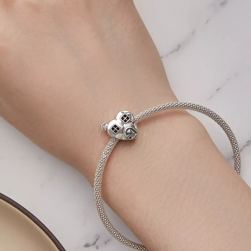 (imagen para) Encanto de casa en forma de corazón al estilo de Pandora - BSC871 - Ver 7