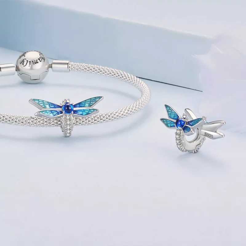 (imagen para) Encanto delicado de libélula al estilo de Pandora - BSC859 - Ver 4
