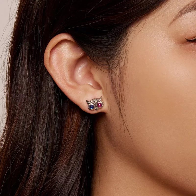 (imagen para) Estilo de Pandora Pendientes de Estudio de Búho - SCE1602 - Ver 5