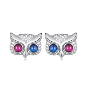 (imagen para) Estilo de Pandora Pendientes de Estudio de Búho - SCE1602