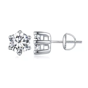 (imagen para) Estos aretes de estudio brillantes de estilo Pandora con circonitas - BSE615-7L
