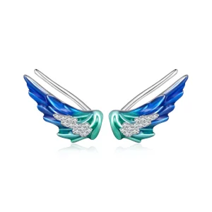(imagen para) Estos aretes estilo Pandora con alas - BSE852