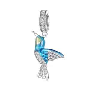 Pendiente Charm Pandora Style delicado de Martín Pescador - BSC858 (imagen para) Pendiente Charm Pandora Style delicado de Martín Pescador - BSC858